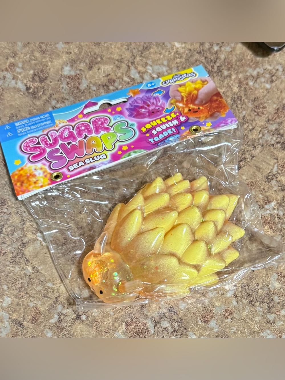 Orb Sugar Swaps Sea Slug Kids Toy - yellow